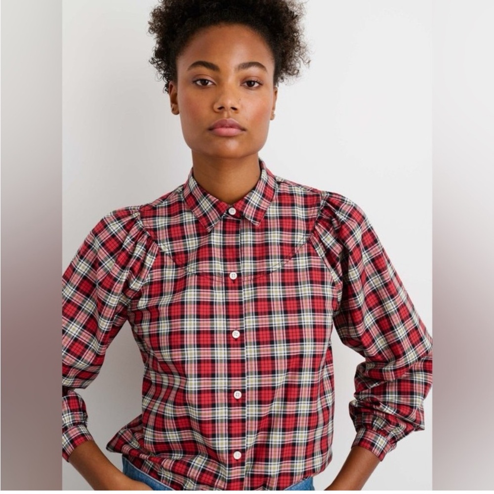 Alex Mill Red Plaid Button-Up Shirt